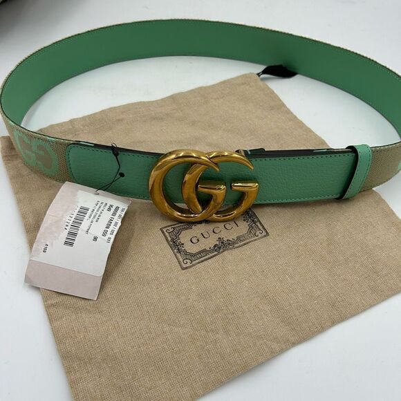 Women’s Gucci,Marmont , jumbo GG leather/canvas belt size 90 cm made in Italy - Picture 10 of 11